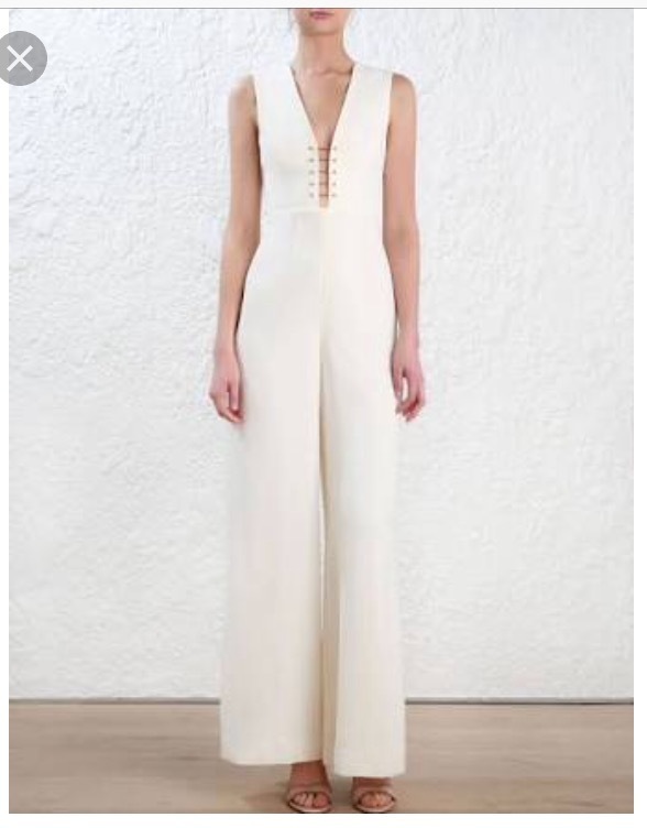 zimmermann jumpsuit white