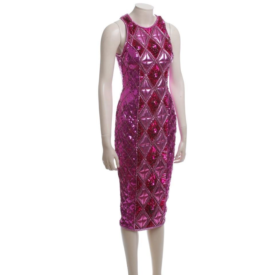 hot pink balmain dress